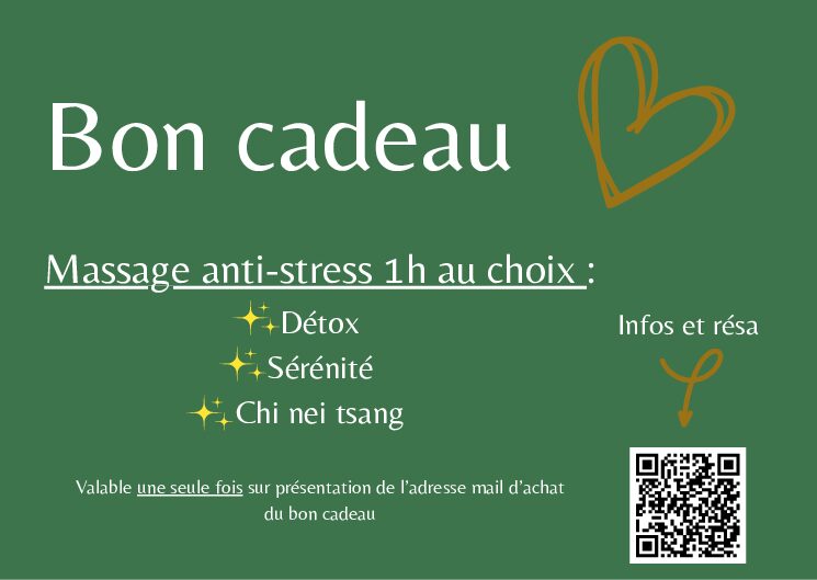 Achetez un bon cadeau pour offrir un massage détente à vos proches